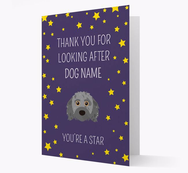 Personalised 'You're A Star' Thank You Card